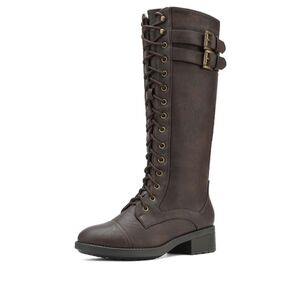 Dream Pairs Dark Brown Lace-Up Boots 5.5/ 6